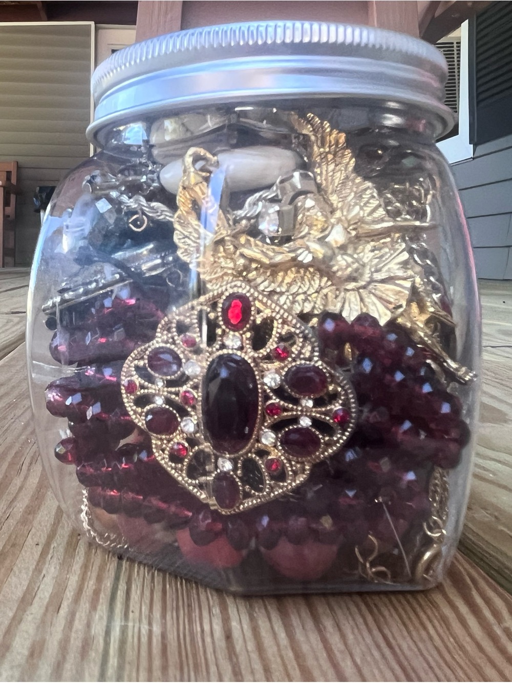 Vintage goth whimsical jewelry jar - Picture 4 of 4